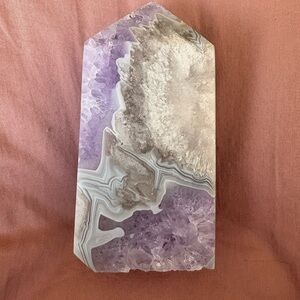Amethyst Agathe tower crystal